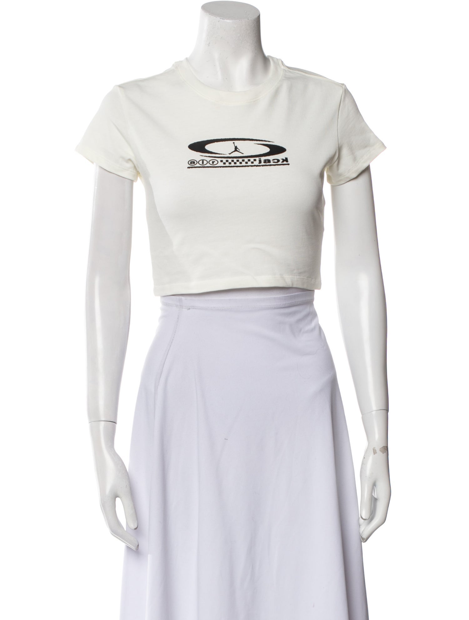 Jordan x Travis Scott Graphic Print Crew Neck Crop Top