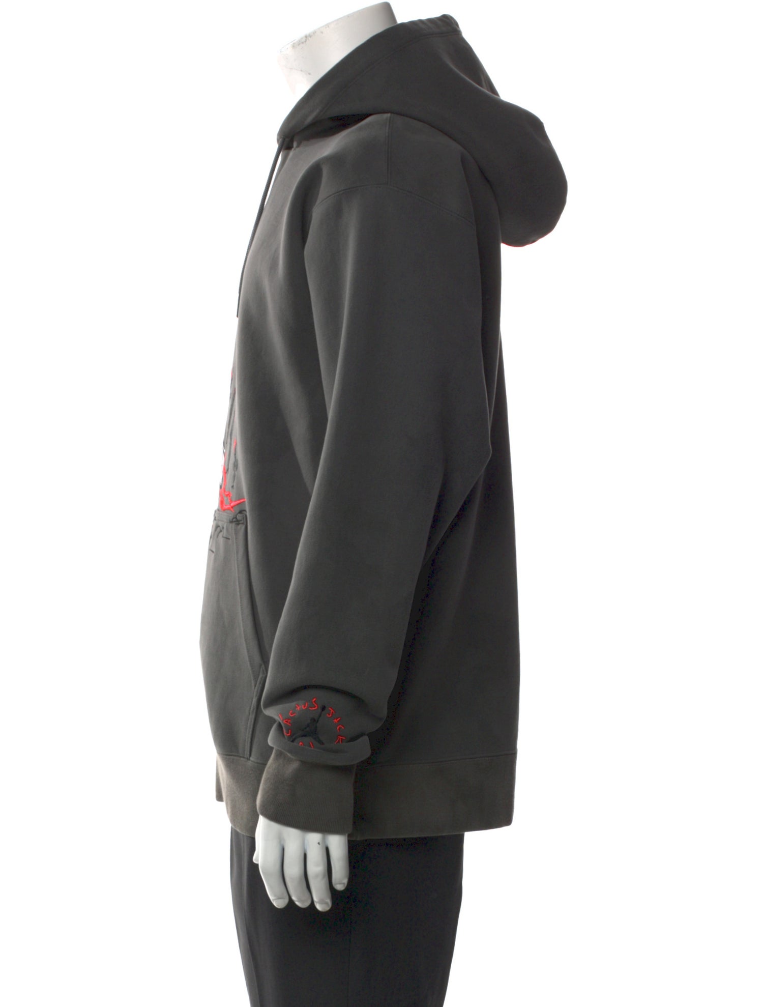 Jordan x Travis Scott Washed Suede Graphic Print Hoodie