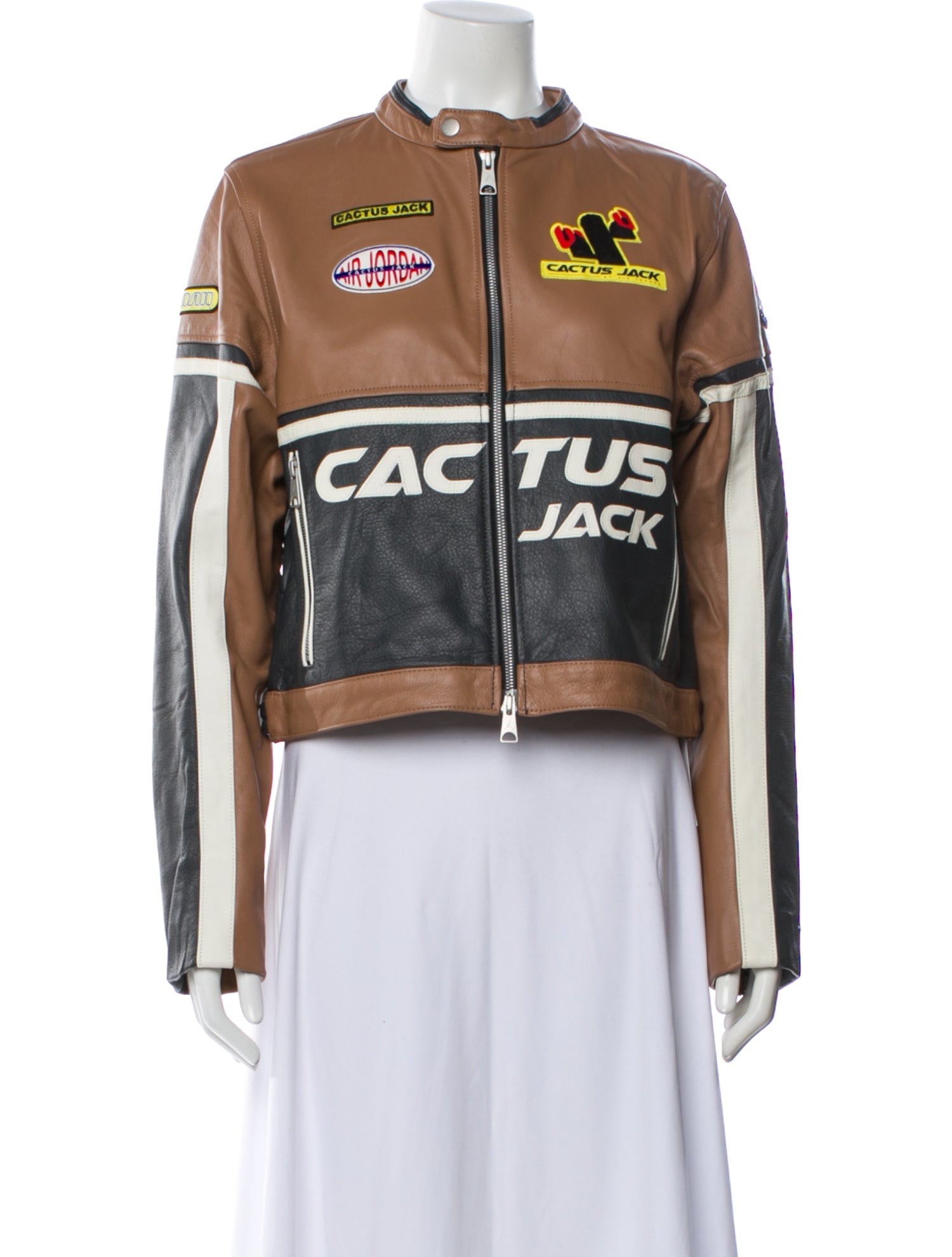 Jordan x Travis Scott Racing Leather Biker Jacket