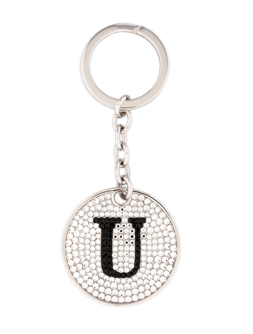 Judith Leiber Crystal 'U' Key Chain