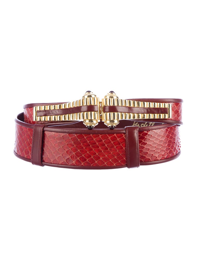 Judith Leiber Snakeskin Belt