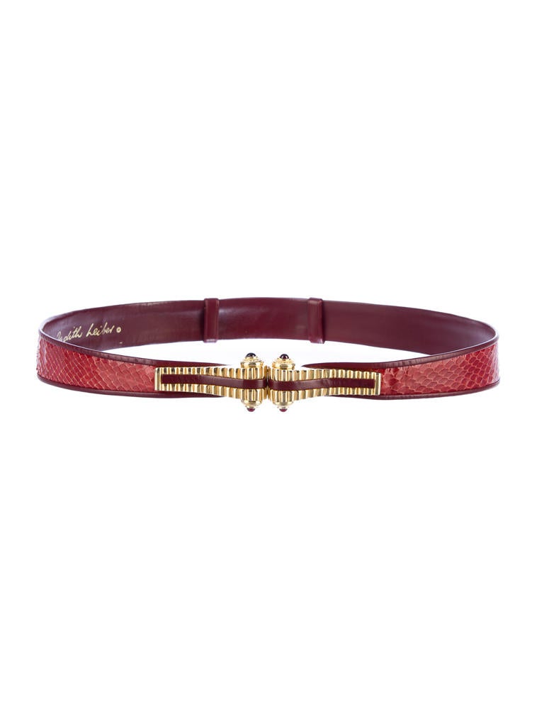 Judith Leiber Snakeskin Belt