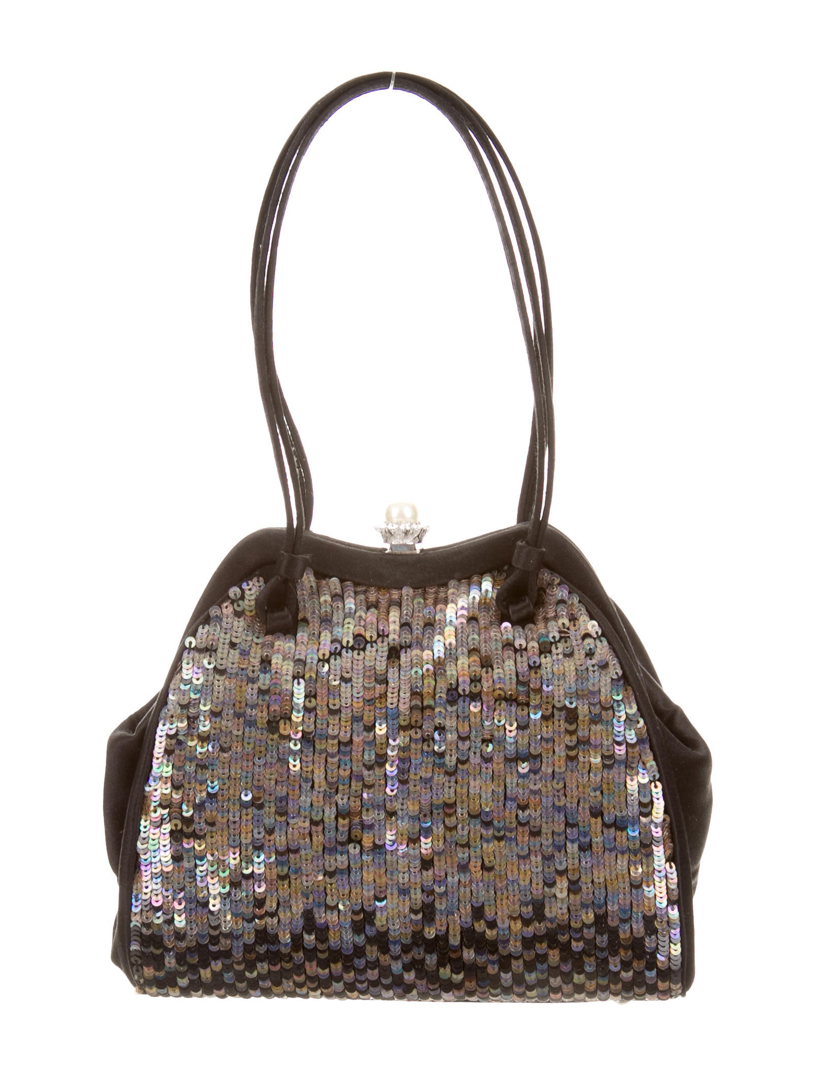 Judith Leiber Embellished Satin Evening Bag Handbags JUD23261 The RealReal