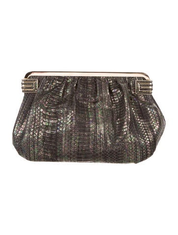 Judith Leiber Metallic Python Clutch