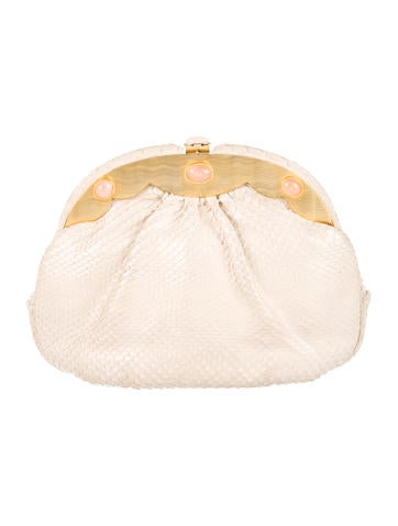 Judith Leiber Snakeskin Dome Bag
