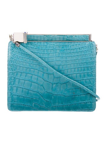 Judith Leiber Small Crocodile Crossbody Bag!