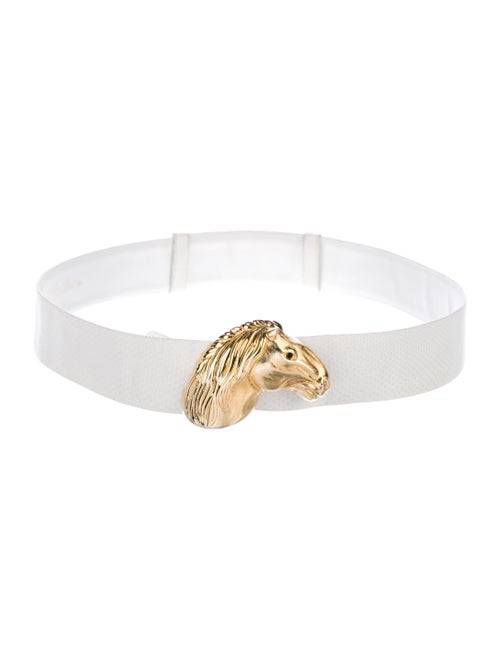 Judith Leiber Embossed Waist Belt gold