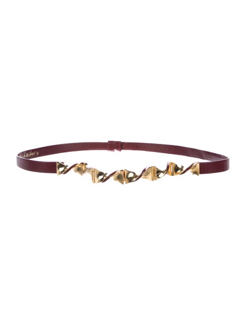 Judith Leiber Leather Waist Belt gold