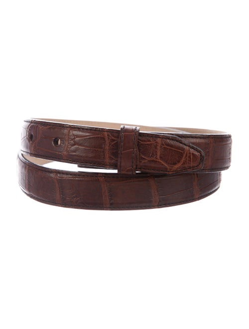 Judith Leiber Alligator Hip Belt brown