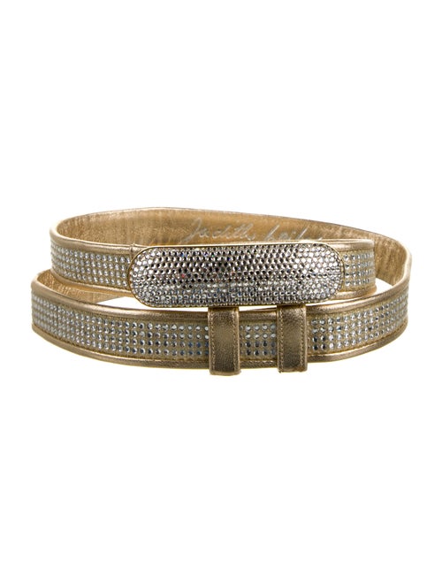 Judith Leiber Embellished Metallic Belt Metallic