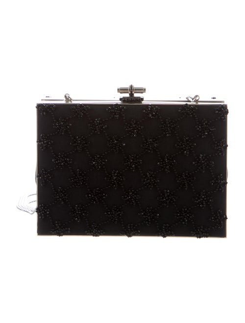 Judith Leiber Beaded Woven Evening Bag Black