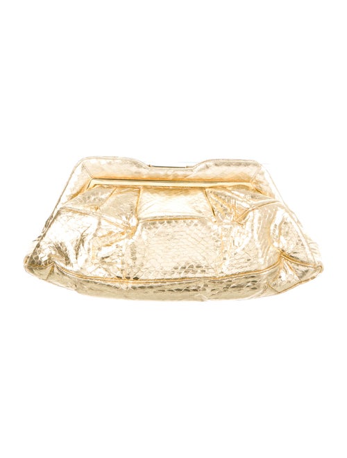 Judith Leiber Python Evening Bag Gold