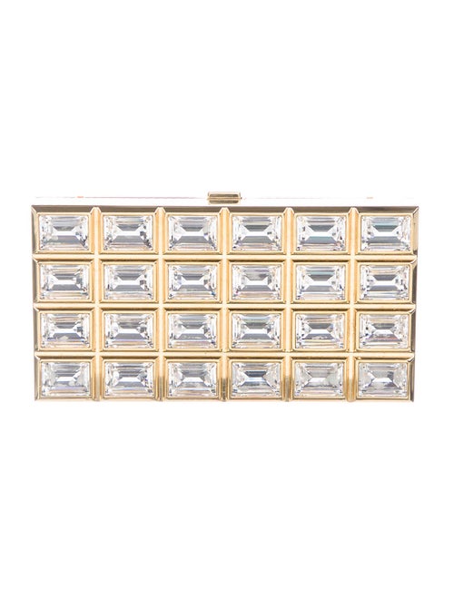 Judith Leiber Crystal-Embellished Box Clutch Gold