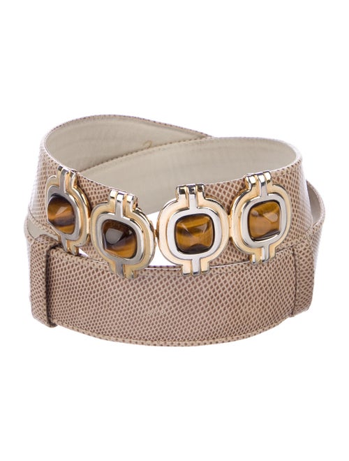 Judith Leiber Lizard Belt Gold