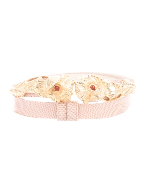 Judith Leiber Lizard Belt Gold