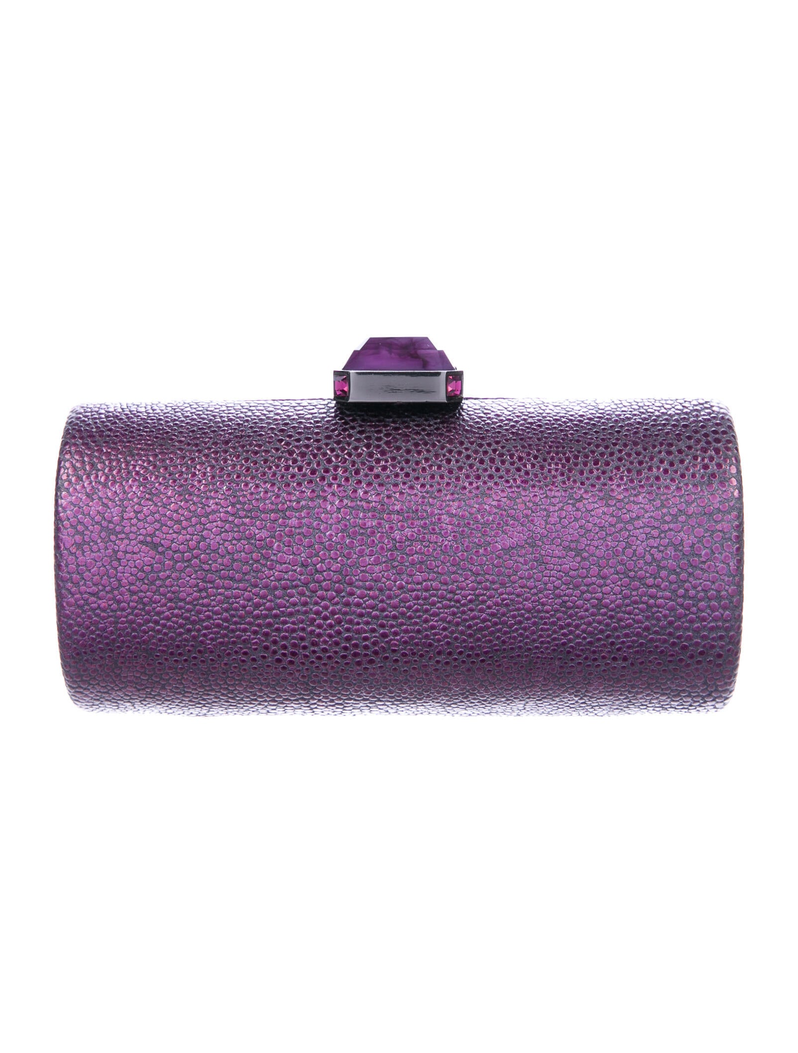 Judith Leiber Embossed Leather Clutch