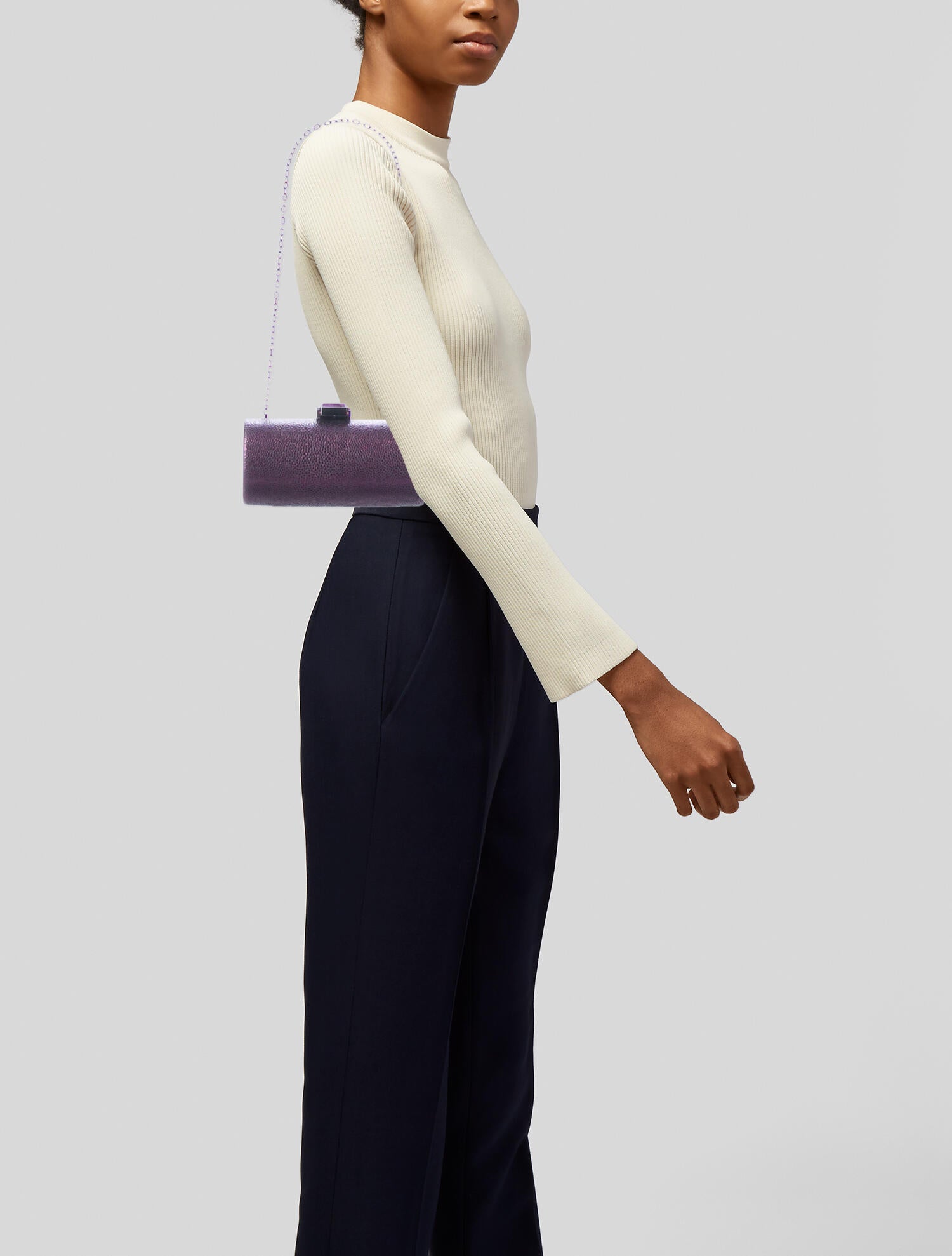 Judith Leiber Embossed Leather Clutch