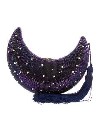 Judith Leiber Crescent Moon Galaxy Crystal Clutch