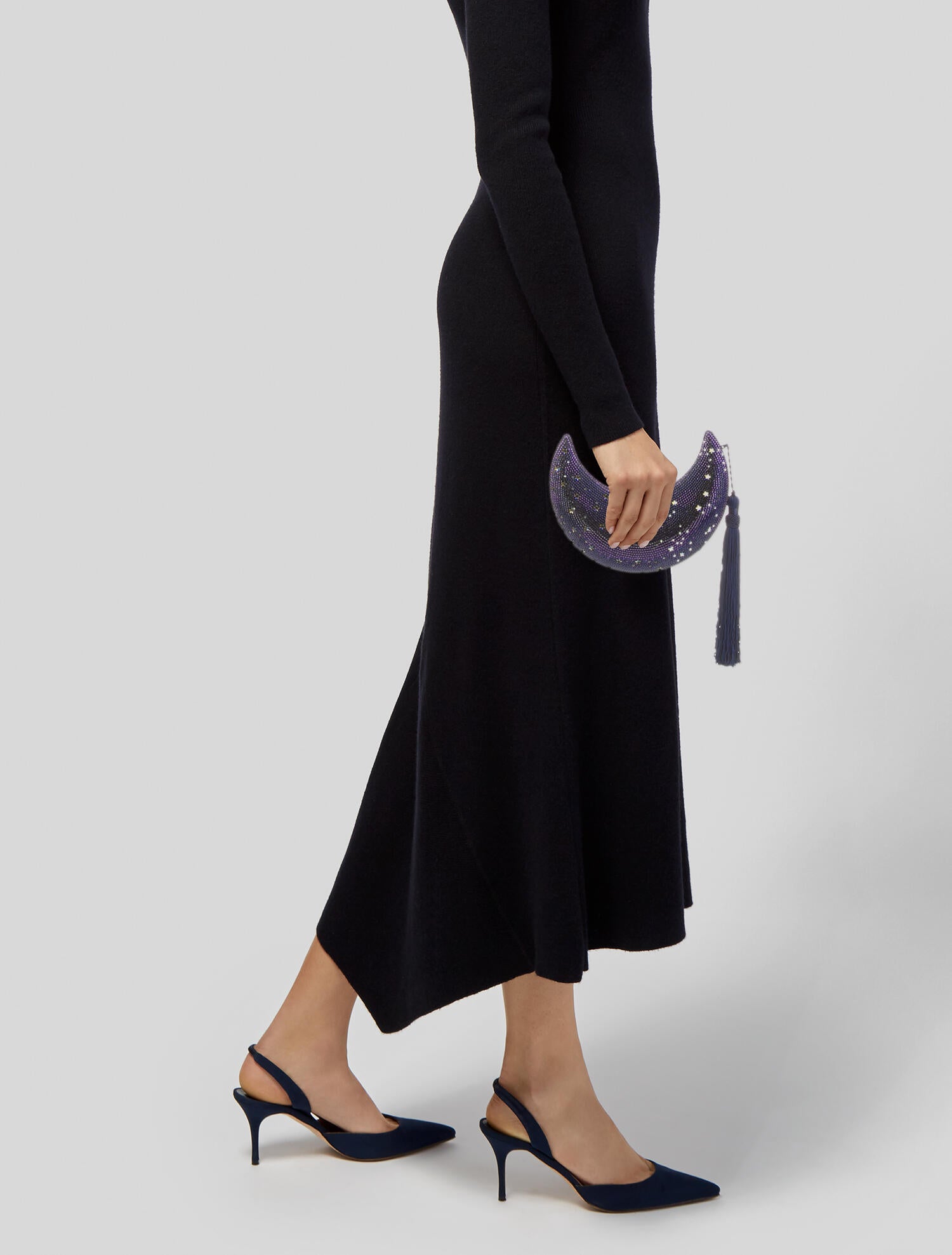 Judith Leiber Crescent Moon Galaxy Crystal Clutch