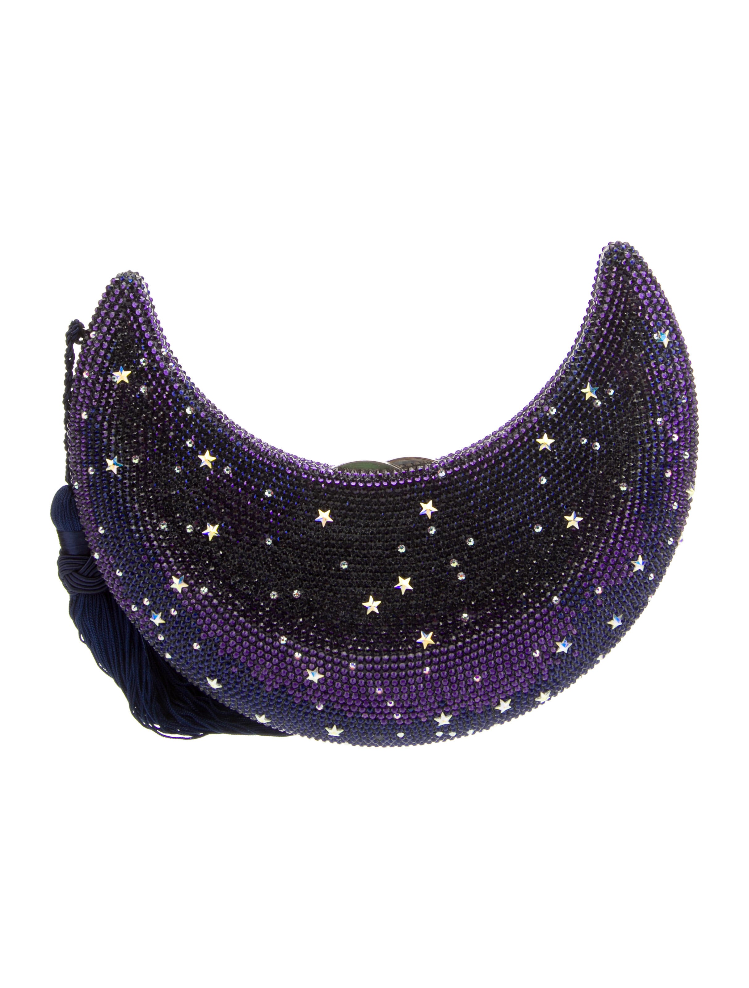 Judith Leiber Crescent Moon Galaxy Crystal Clutch