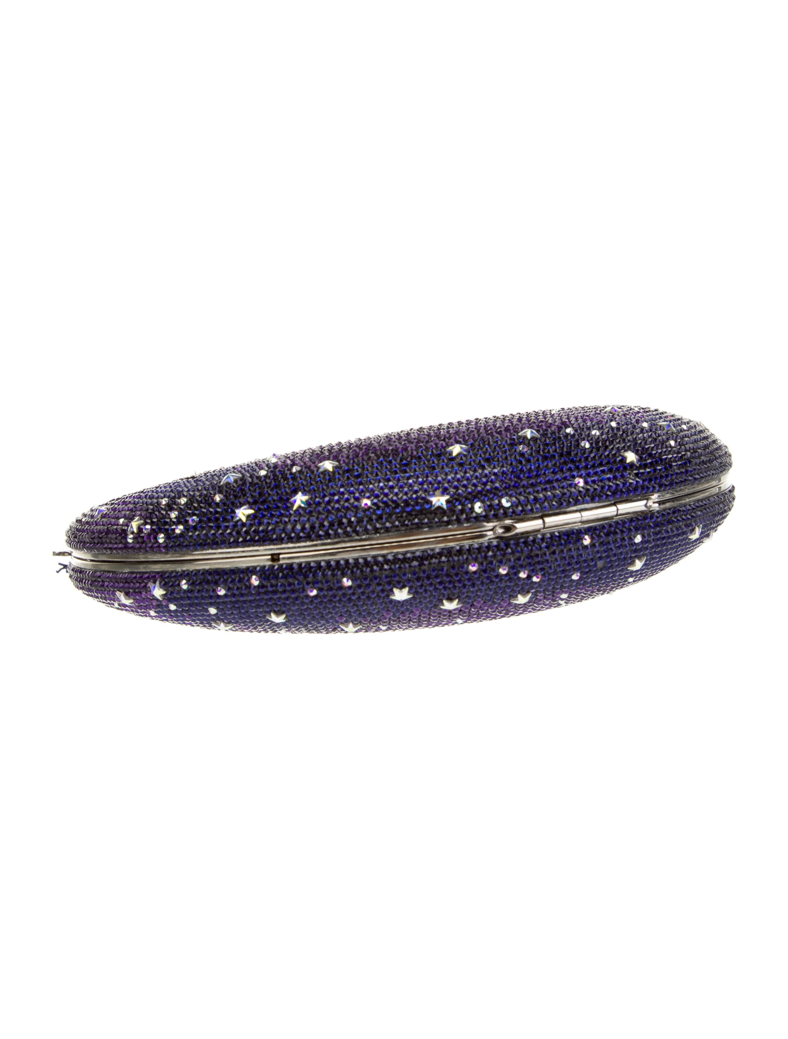 Judith Leiber Crescent Moon Galaxy Crystal Clutch