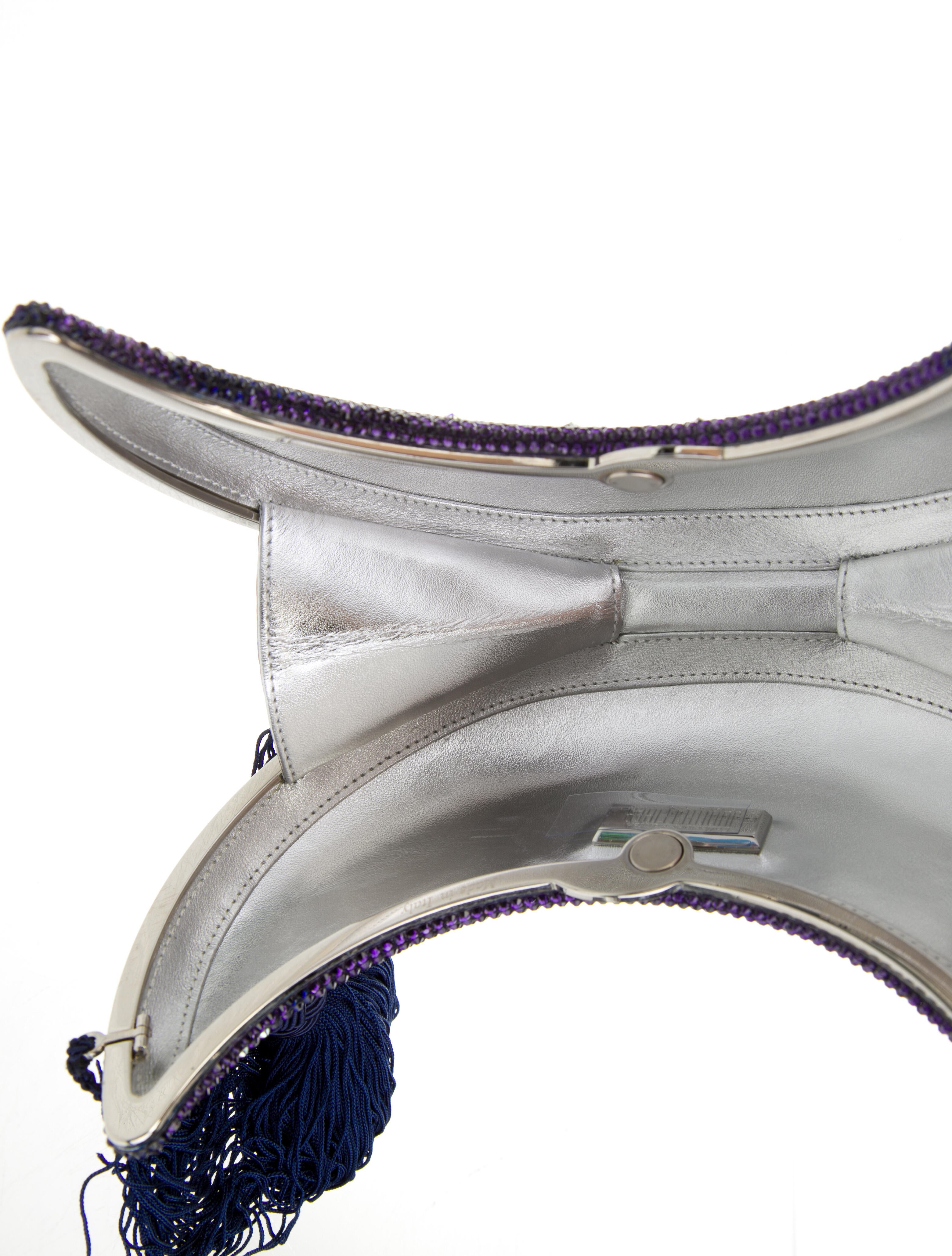 Judith Leiber Crescent Moon Galaxy Crystal Clutch