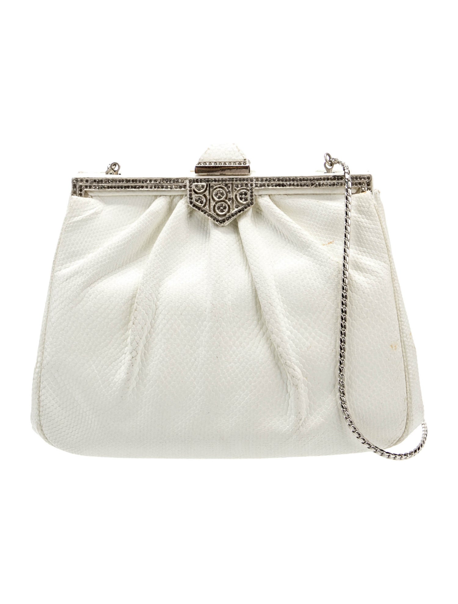 Salvatore Ferragamo Saffiano Leather Evening Bag Pink Evening Bags Handbags SAL333161 The