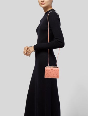 Judith Leiber Ostrich Crossbody Bag