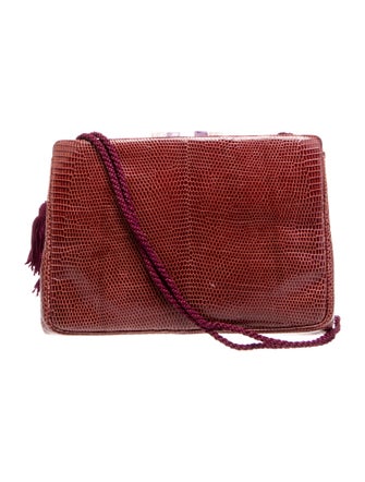 Judith Leiber Embossed Leather Shoulder Bag