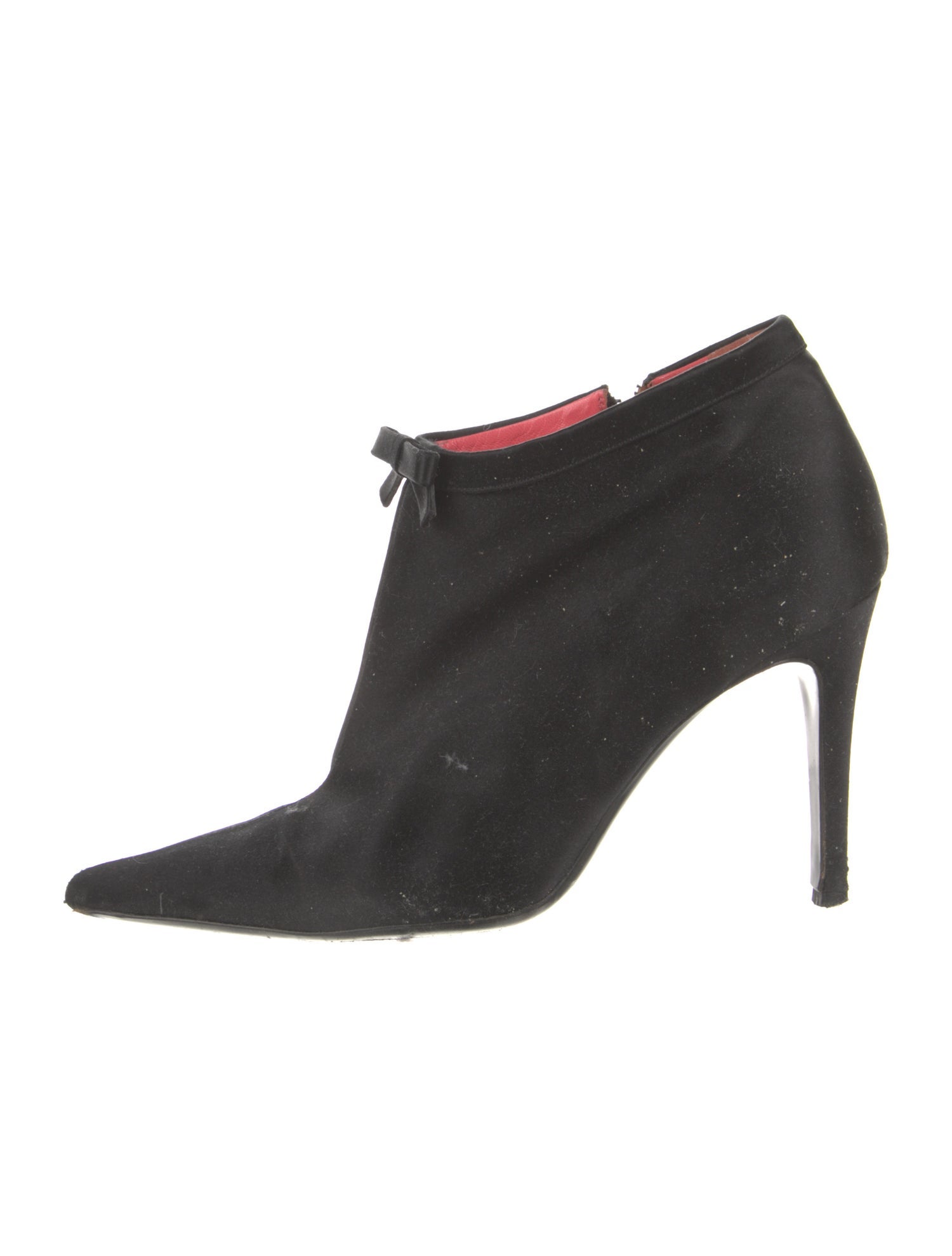 Judith Leiber Satin Bow Accents Lace-Up Boots