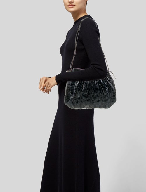 Judith Leiber Snakeskin Shoulder Bag