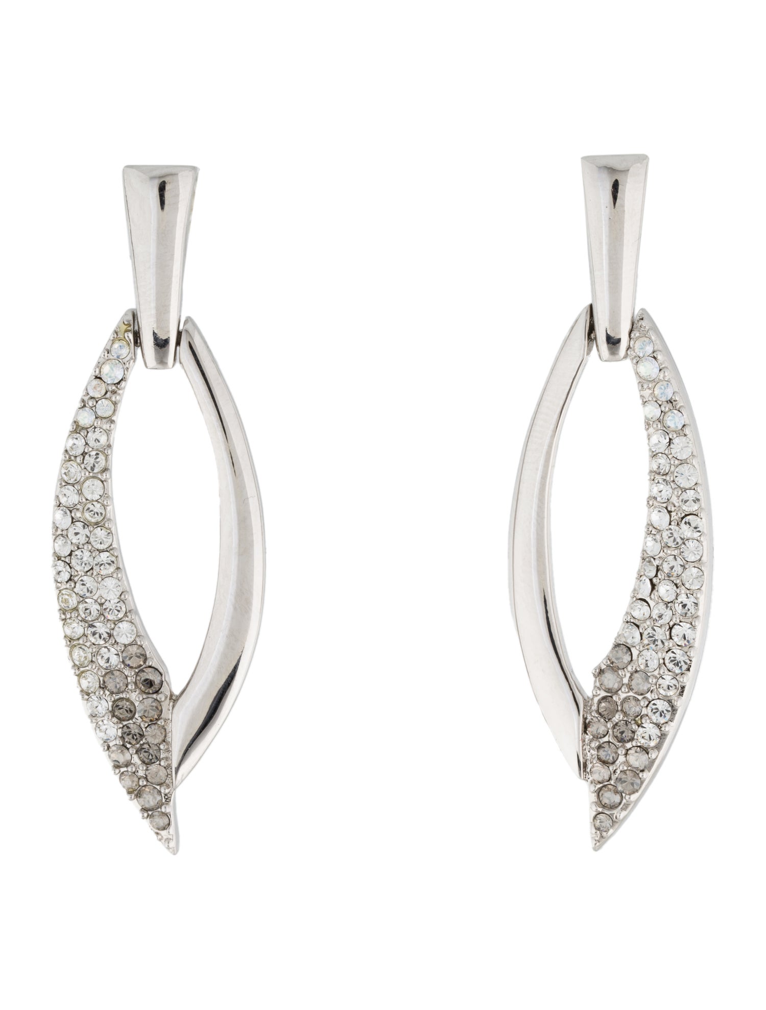 Judith Leiber Crystal Spear Drop Earrings