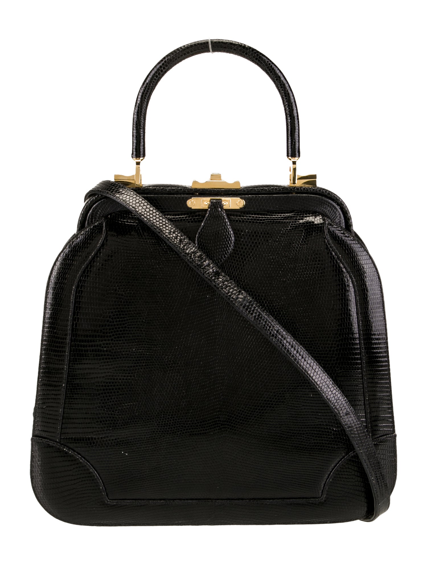 Judith Leiber Lizard Top Handle Bag Vintage