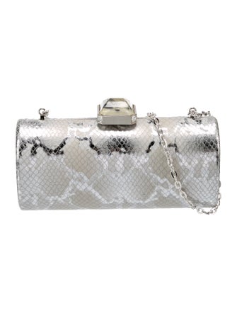 Judith Leiber Snakeskin Minaudière
