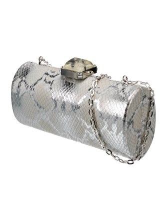 Judith Leiber Snakeskin Minaudière