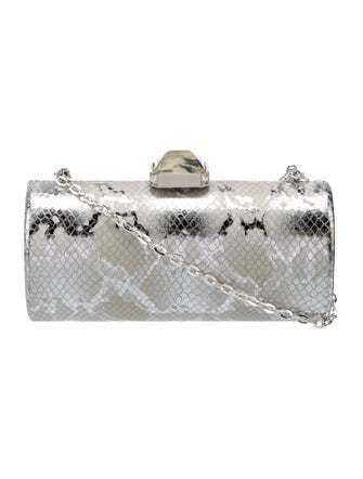 Judith Leiber Snakeskin Minaudière