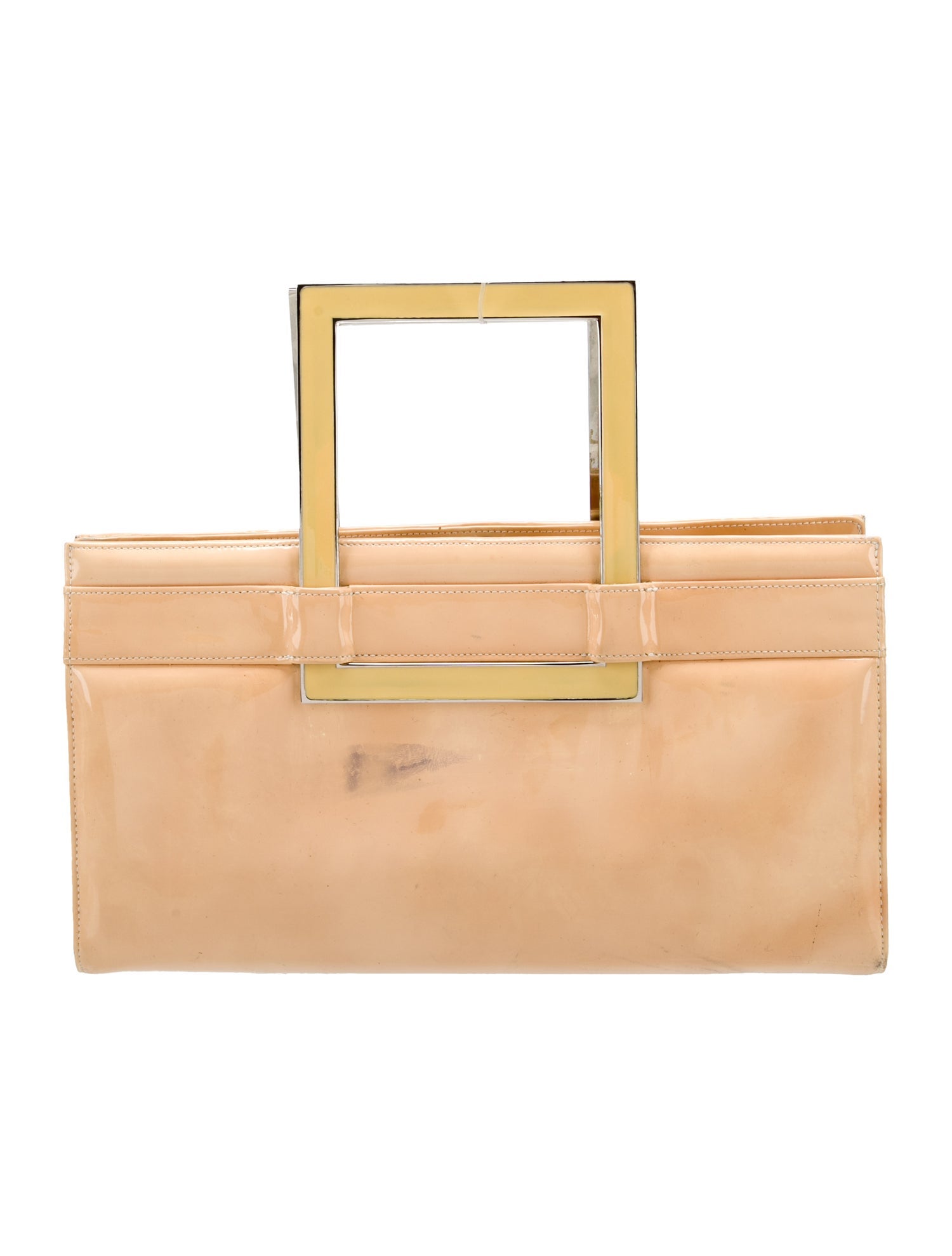 Judith Leiber Patent Leather Top Handle Bag