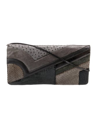 Judith Leiber Embossed Leather Shoulder Bag