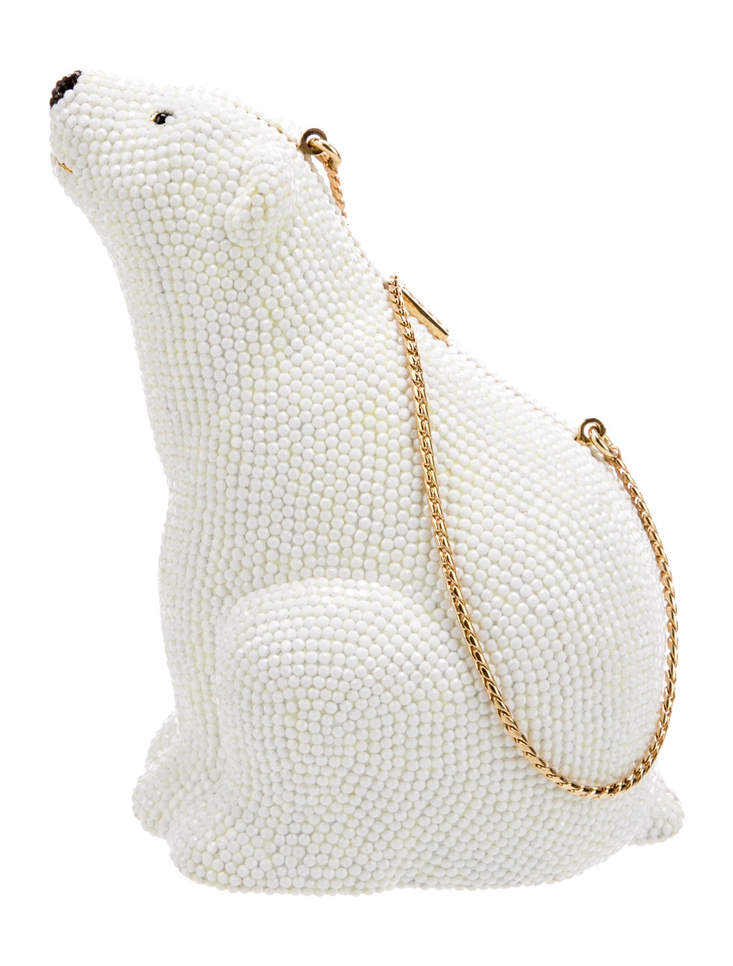 Judith Leiber Crystal Polar Bear Blanc Vintage