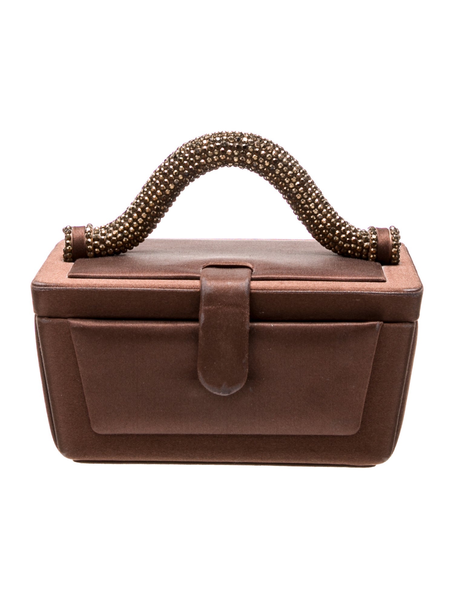 Judith Leiber Satin Top Handle Bag