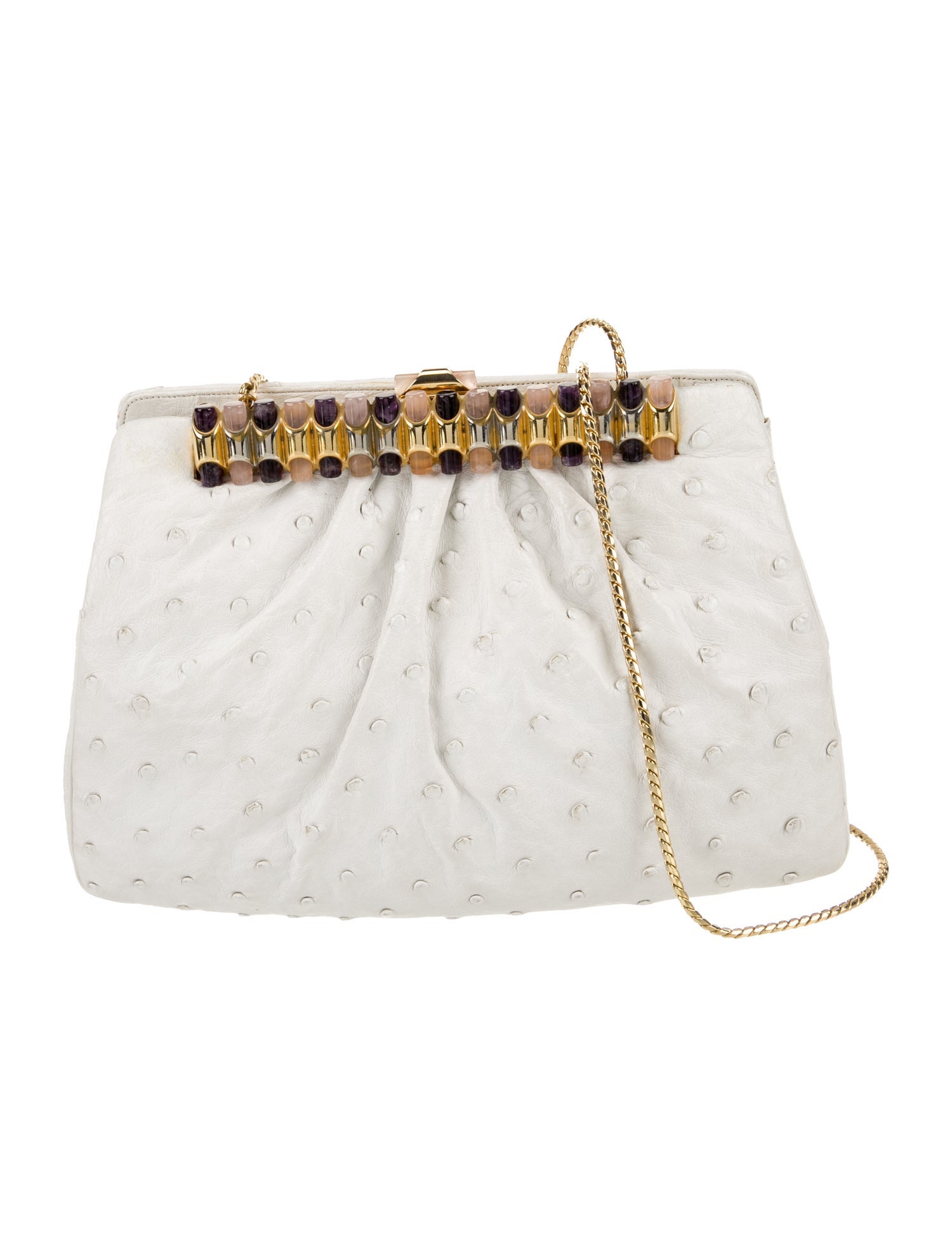 Judith Leiber Embossed Leather Evening Bag