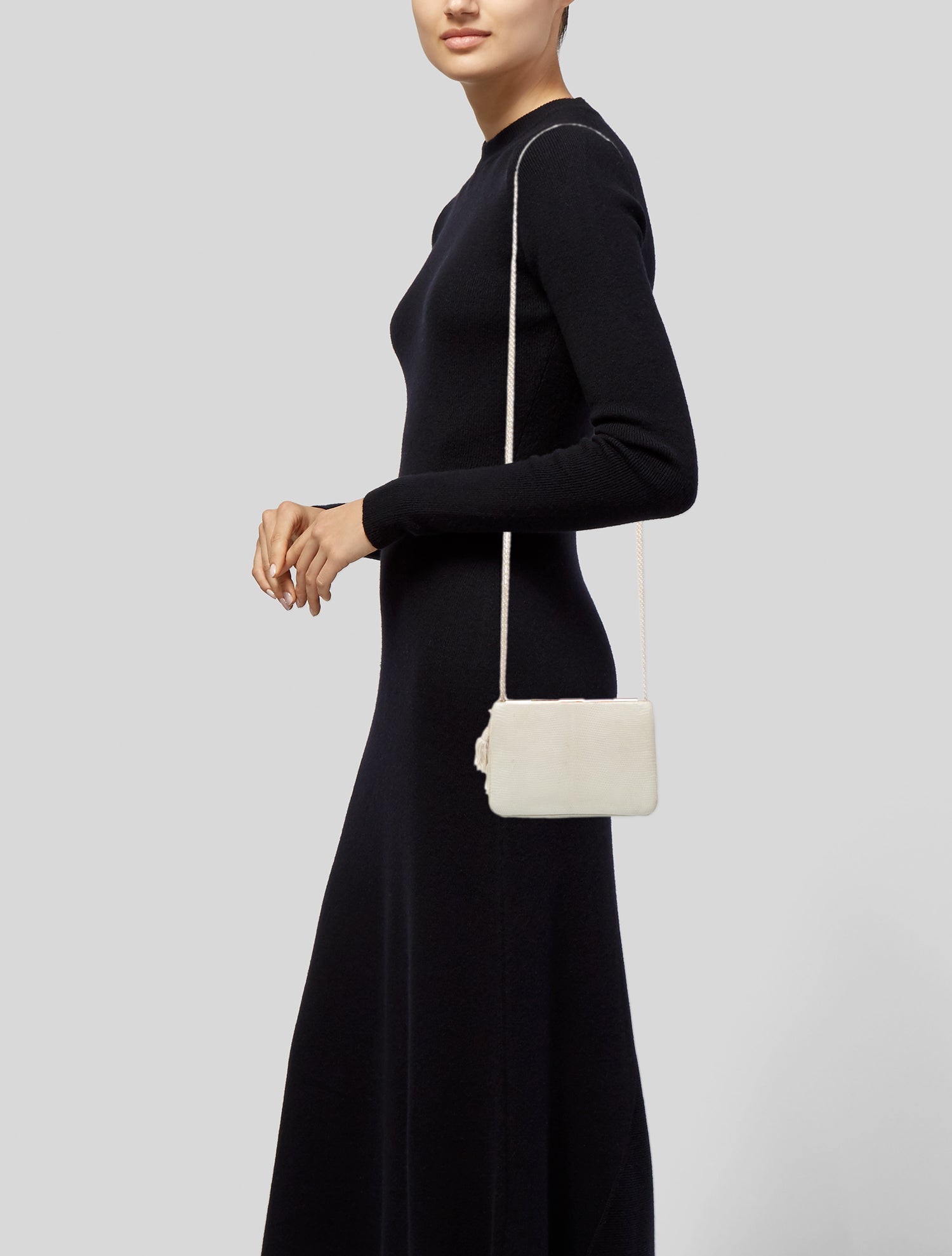 Judith Leiber Embossed Leather Crossbody Bag