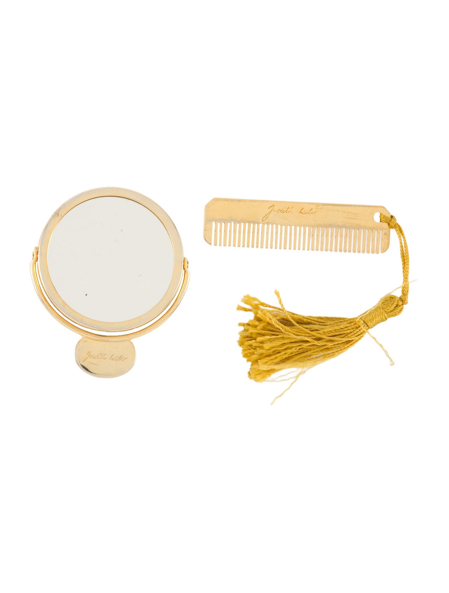 Judith Leiber Compact Comb and Mirror Set