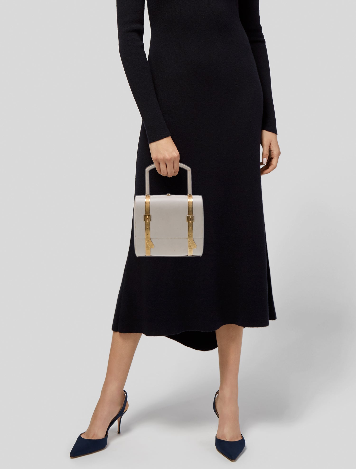 Judith Leiber Leather Top Handle Bag