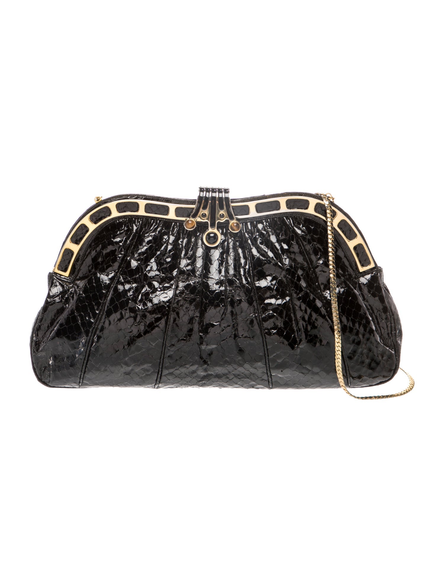 Judith Leiber Embossed Leather Evening Bag