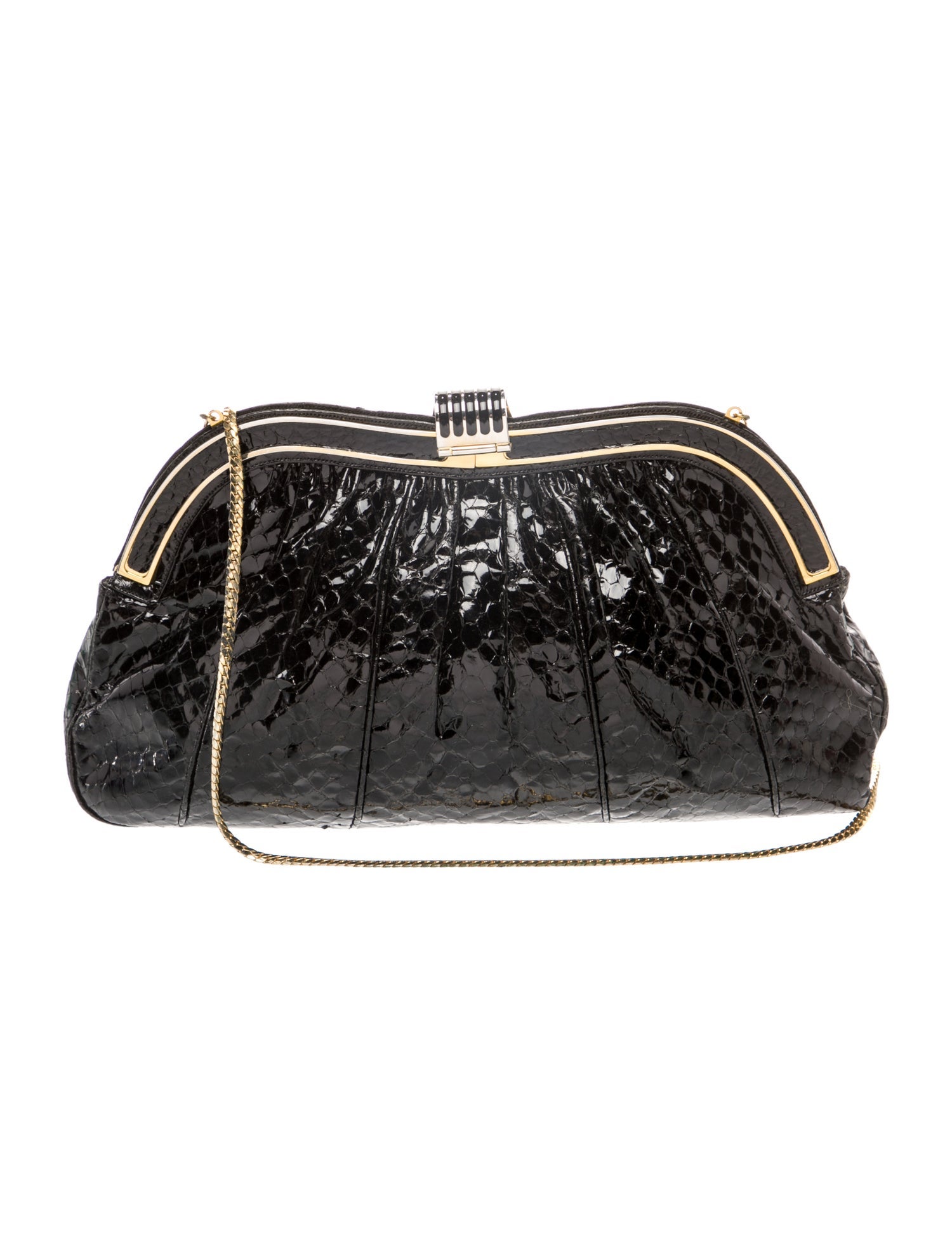 Judith Leiber Embossed Leather Evening Bag
