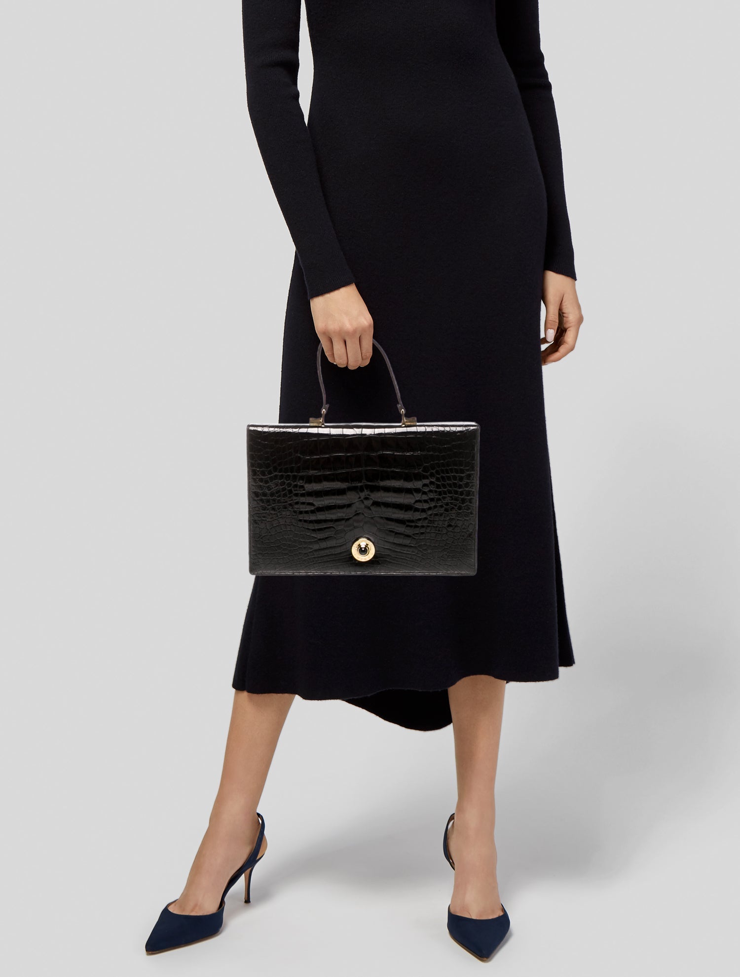 Judith Leiber Alligator Top Handle Bag