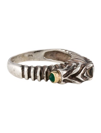Judith Leiber Emerald Zebra Cocktail Ring