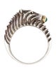 Judith Leiber Emerald Zebra Cocktail Ring
