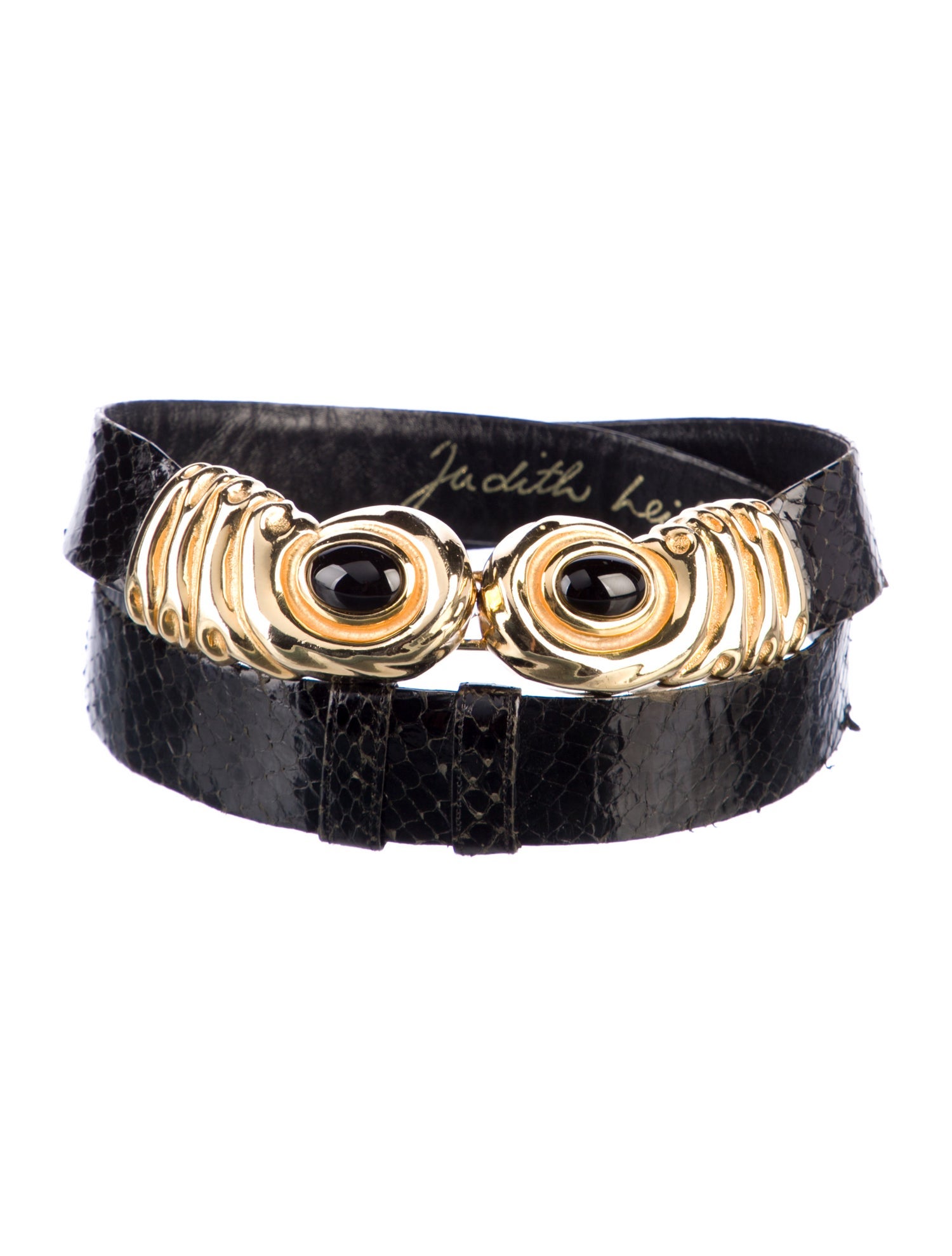 Judith Leiber Vintage Snakeskin Waist Belt